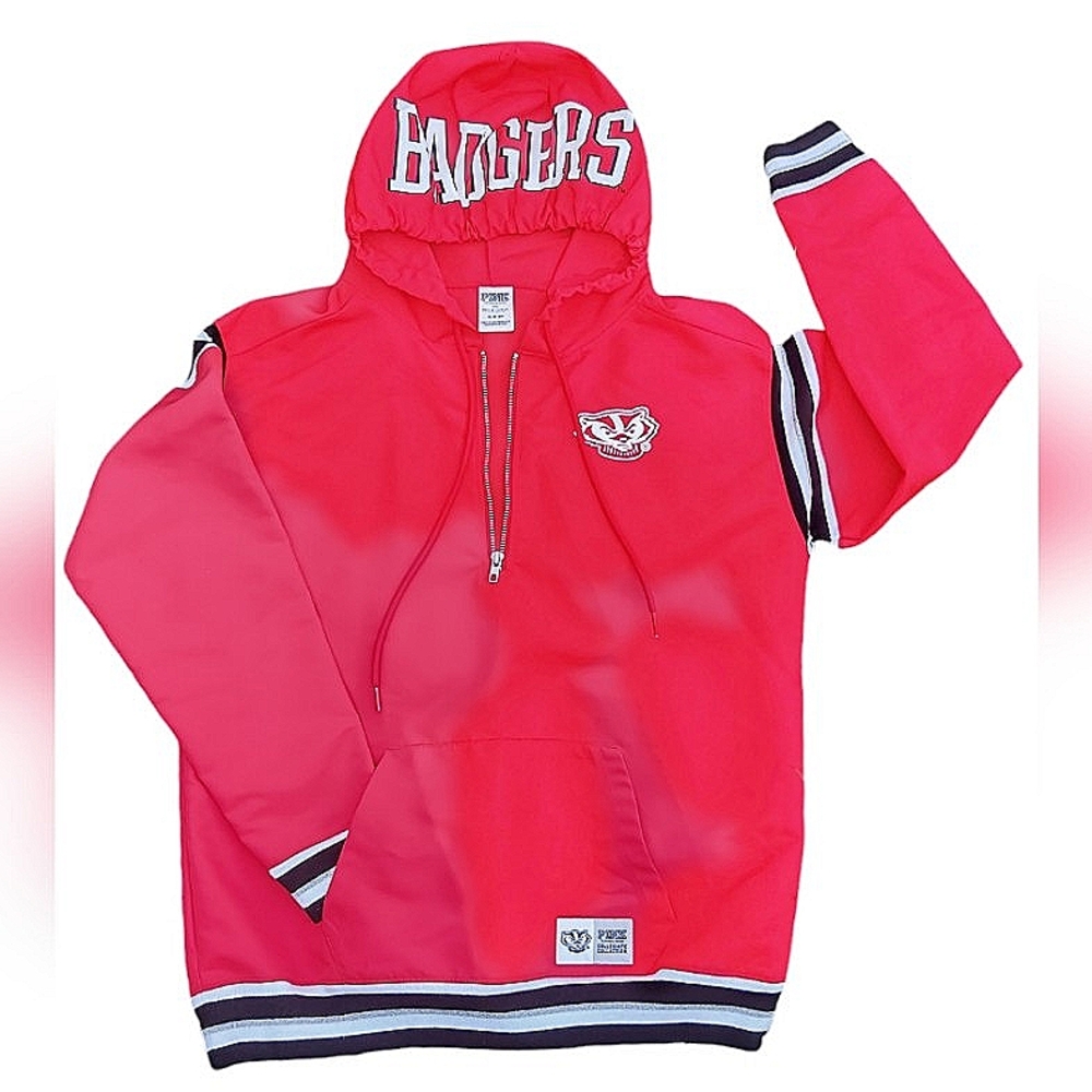 PINK-Victoria's Secret XS University of Wisconsin Badgers Pullover Jacket